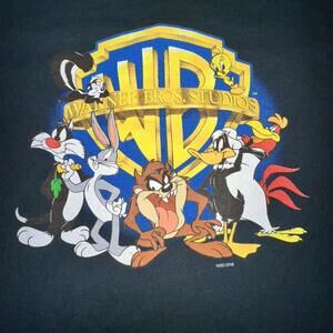 2006 Looney Tunes x Warner Bros Studios WB Shield Tee
